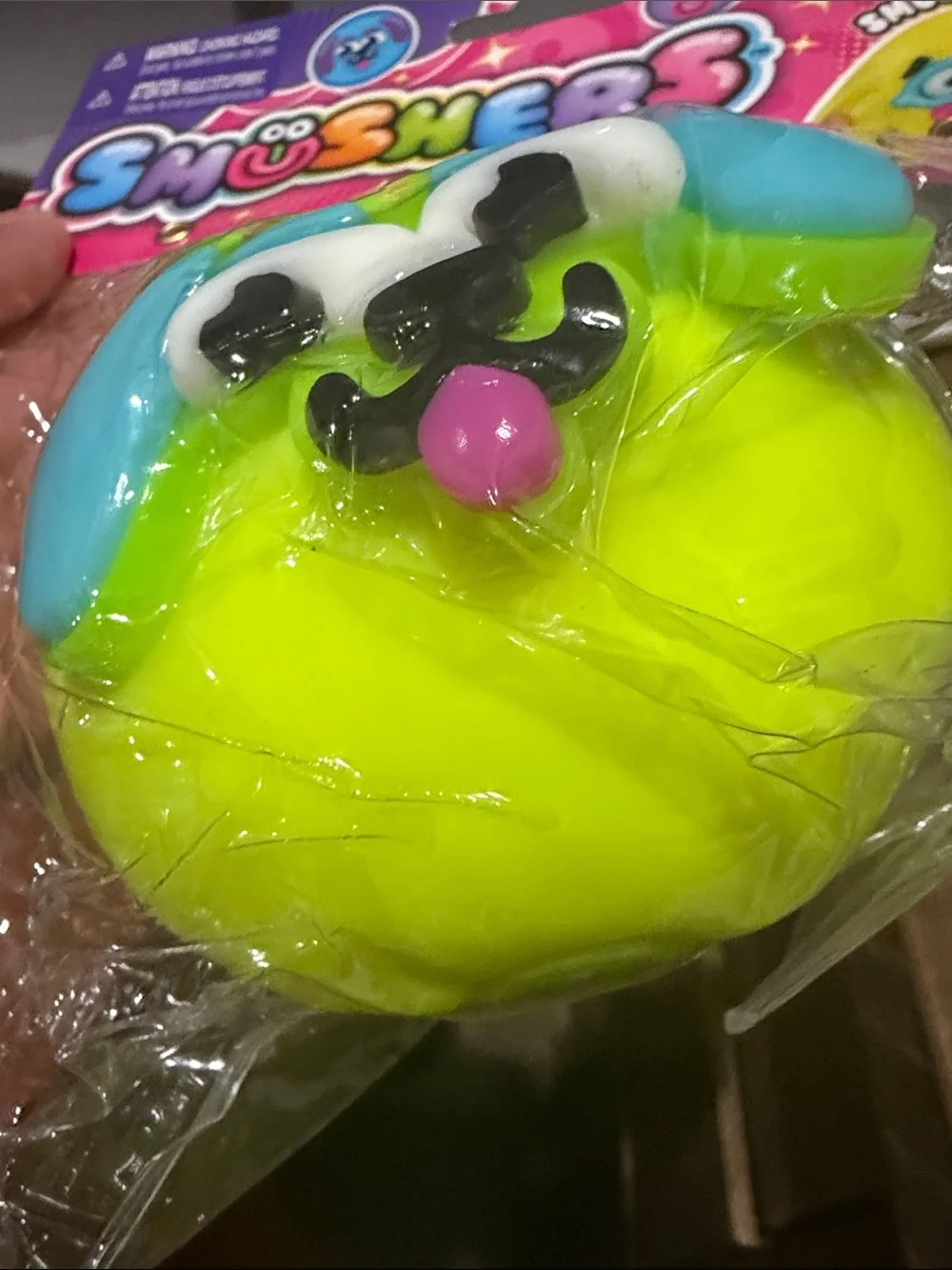 Kids Squishy Toy - Lime Green Puppy Smushers